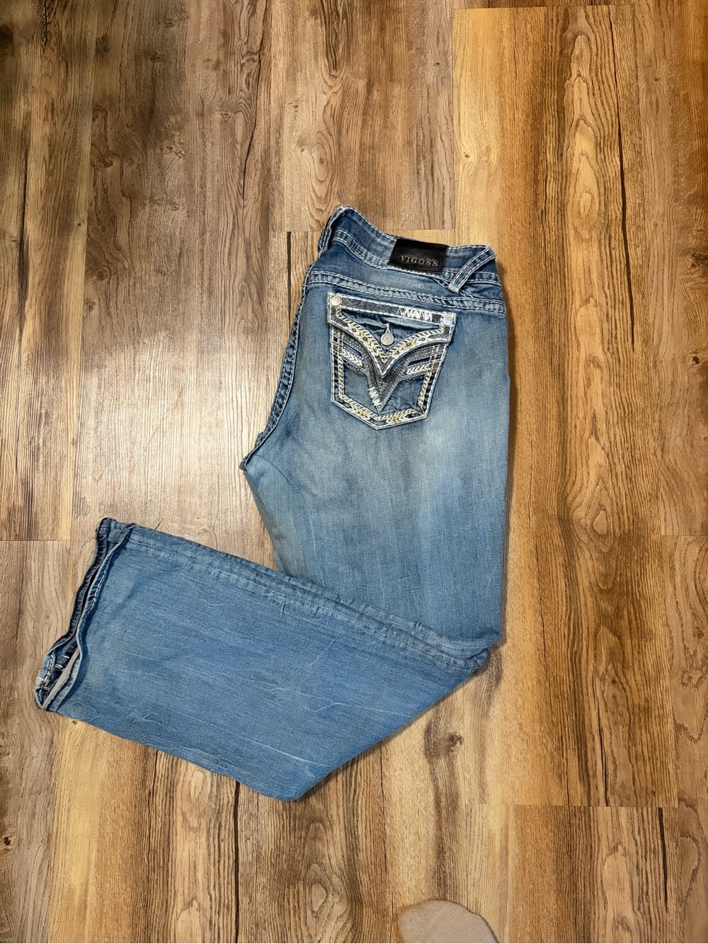 Vigoss Women's New York Bootcut Jeans with Embellished Back Pockets
